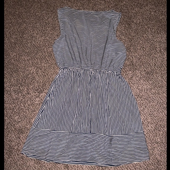 Rhapsody navy and white striped dress - Picture 3 of 5